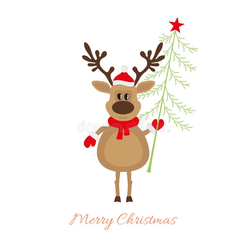 Reindeer Christmas stock vector. Illustration of christmas - 12154641