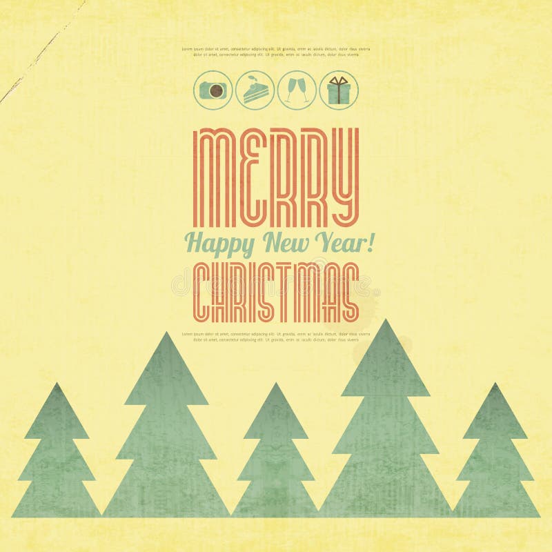 Christmas Retro Card stock illustration Christmas Retro Card stock illustration
