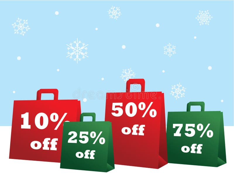 Christmas Sale Shopping Bags