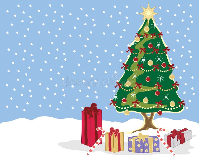 Christmas scene stock vector. Illustration of snow, christmas 15276277