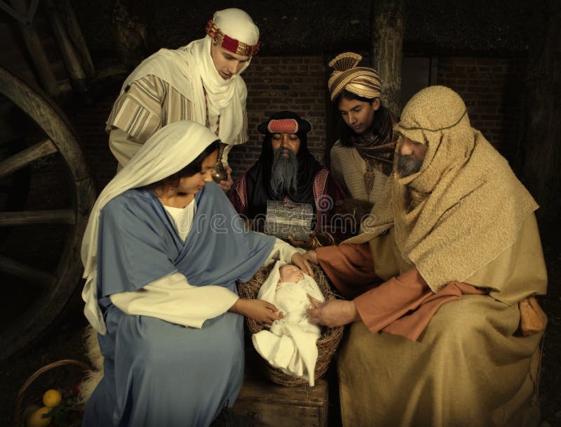 Christmas scene with wisemen royalty free stock photography Christmas scene with wisemen royalty free stock photography