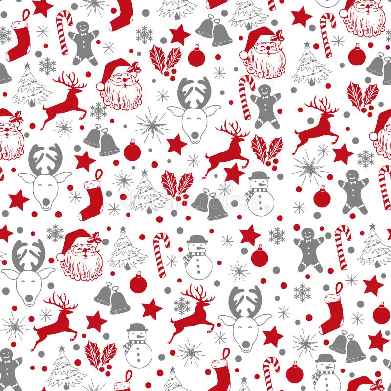 Seamless Gray Nature Pattern Stock Vector - Illustration of feminine ...