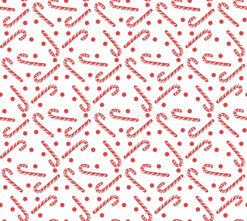 Christmas seamless pattern with candy cane. Christmas background. Christmas seamless texture, wallpaper, fabric. Vector