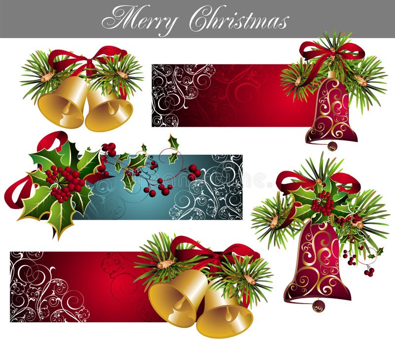 Christmas set of design elements