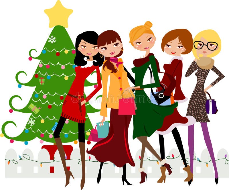 Download Christmas shopping stock vector. Illustration of cold ...