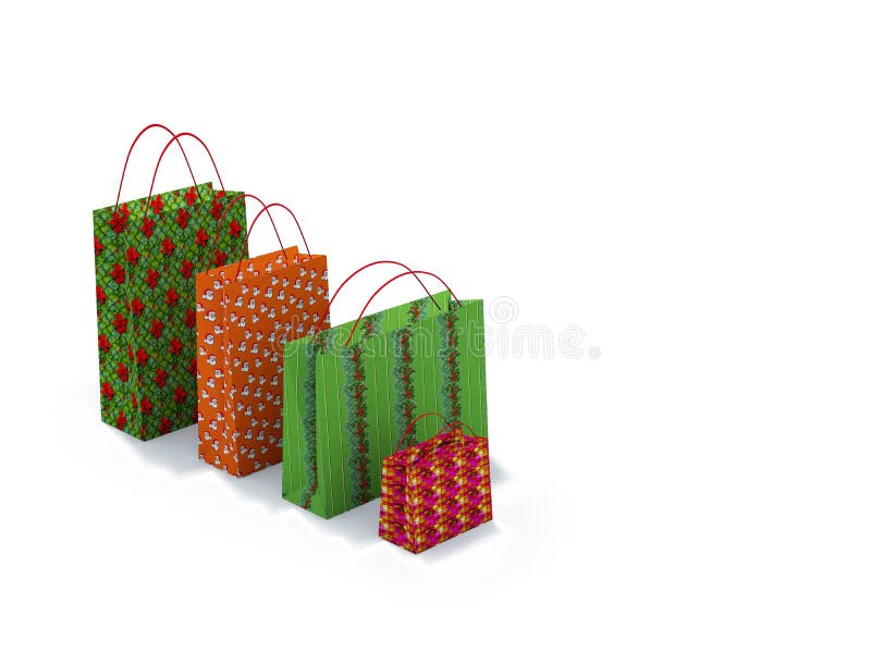 Christmas shopping bags