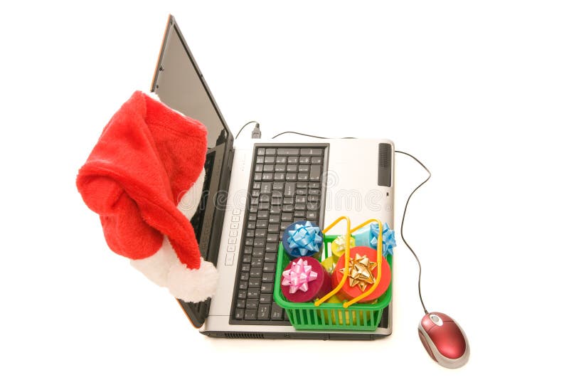 Christmas shopping online stock photo. Image of festive 3547666