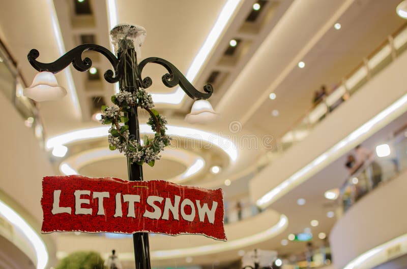 Christmas Signboard Let it snow