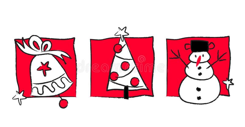 Christmas sketches royalty free illustration