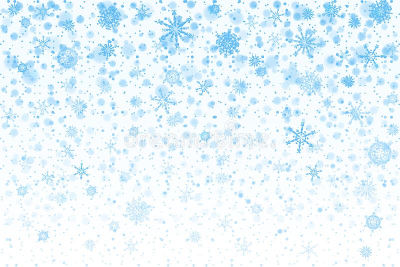 Christmas snow. Falling snowflakes on white background. Snowfall