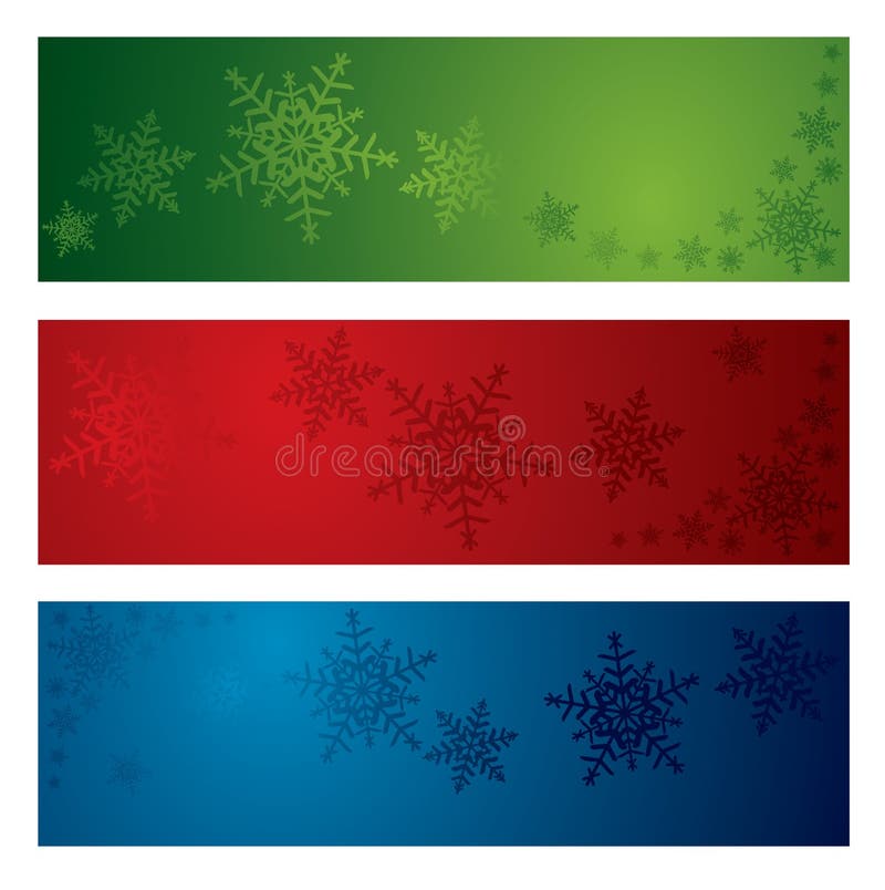 Winter or Christmas Banners Stock Vector - Illustration of flake, card ...