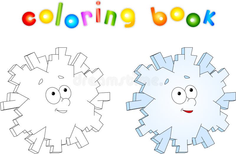 Cartoon Snowflake. Color by Number Educational Game for Kids Stock ...