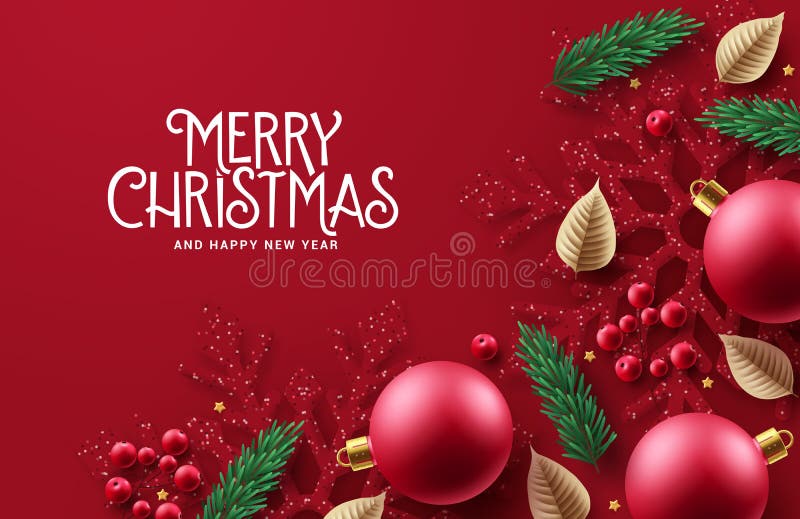 Christmas snowflakes vector background design. Merry christmas and happy new year text with elegant snow flakes