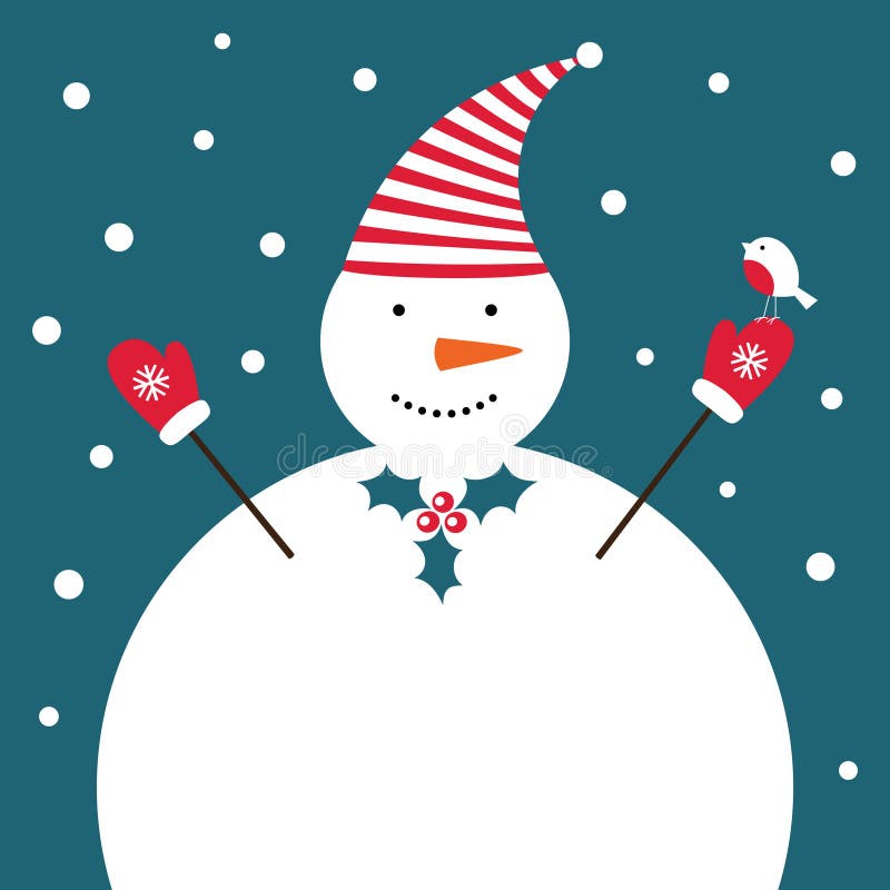 Christmas snowman card