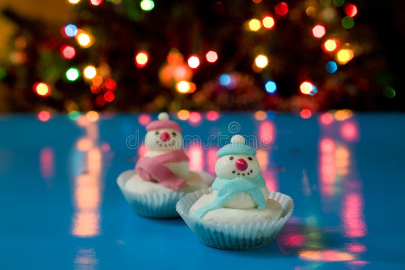 Christmas snowman cupcake 2