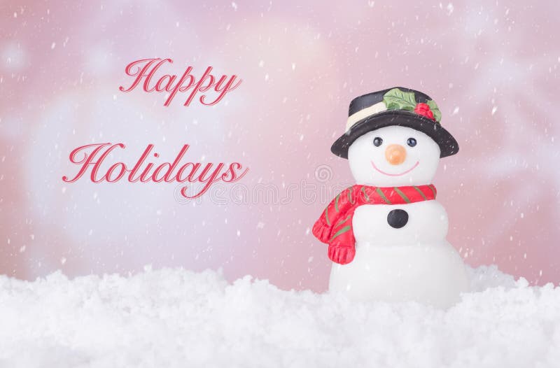 Holiday Snowman Figurine royalty free stock photography Holiday Snowman Figurine royalty free stock photography