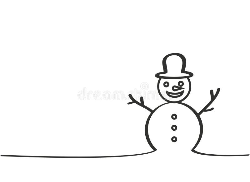 Snowman Pencil Drawing by Public-Domain-Supply on DeviantArt