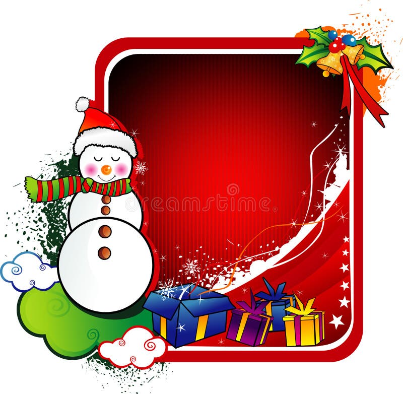 Christmas snowman vector