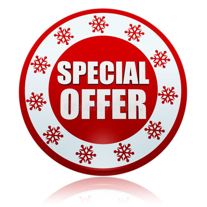 christmas-special-offer-on-red-circle-banner-with-snowflakes-sym-stock