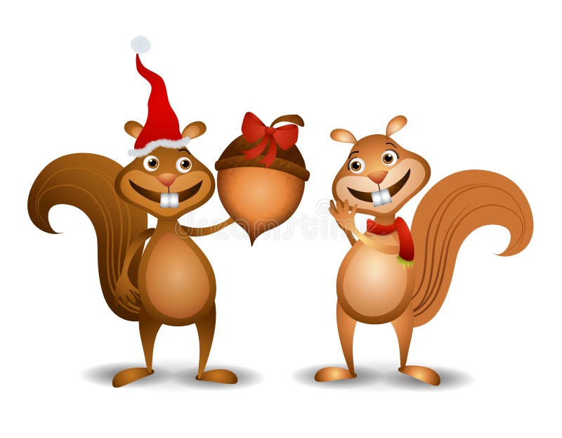 Christmas Squirrels Acorn