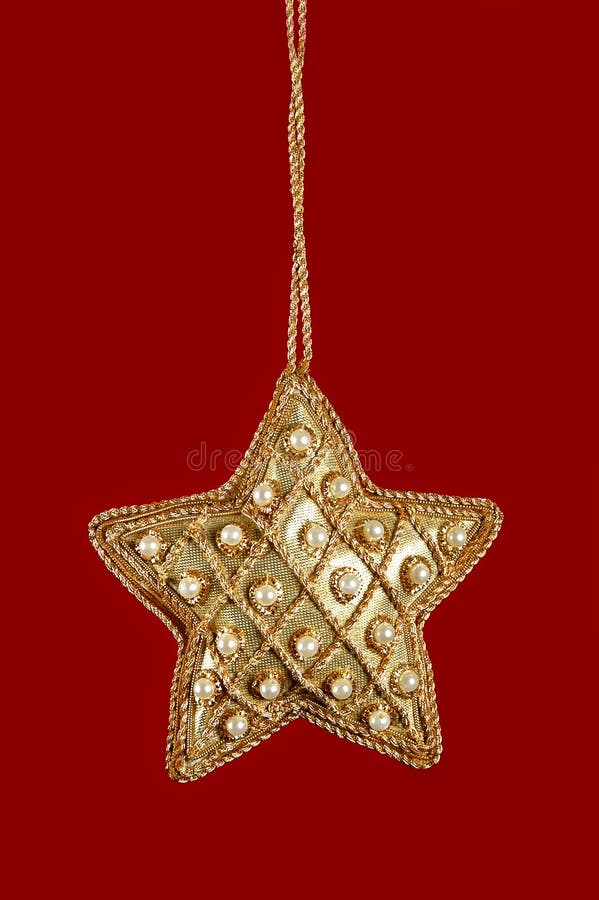 Christmas Star With Pearls and Gold royalty free stock photos Christmas Star With Pearls and Gold royalty free stock photos