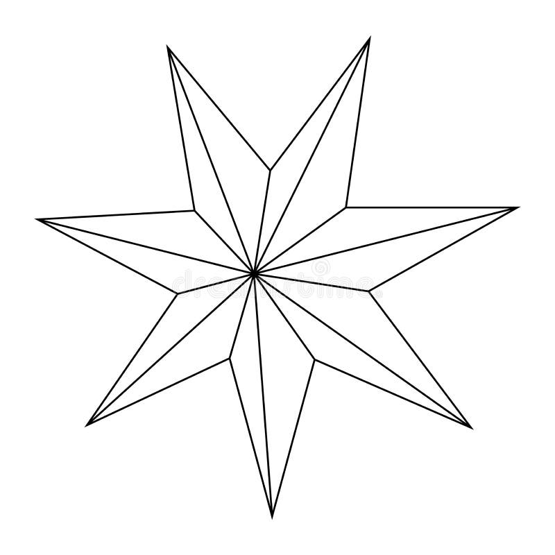 Christmas Star Sketch Vector Illustration Stock Vector - Illustration ...