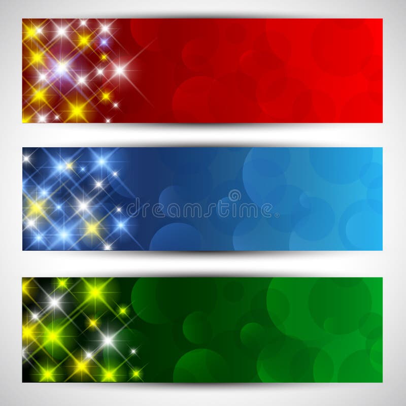 Christmas starry banners