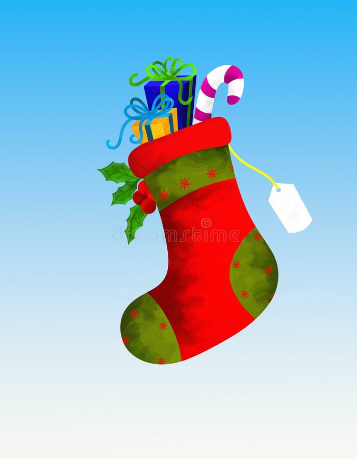 Christmas Stocking stock illustration. Illustration of isolated 32743174