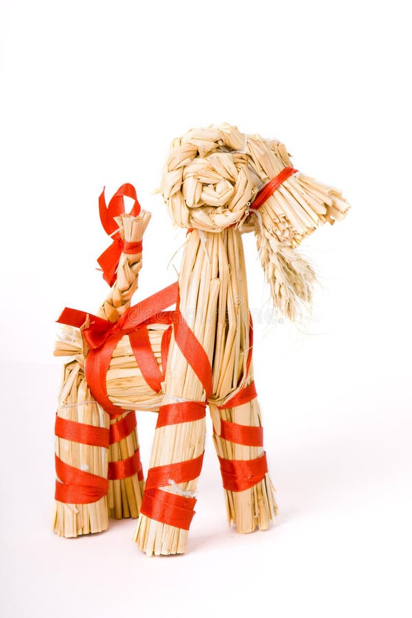 Christmas straw goat stock image. Image of decoration 11694189