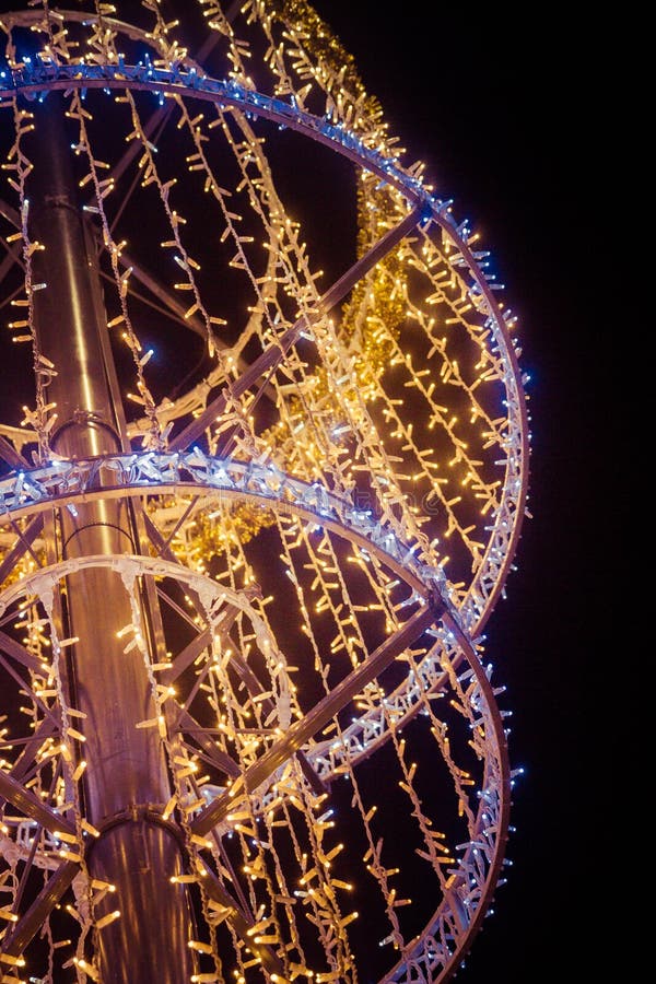 Christmas Street Decorations Stock Image Image of ornament, glare