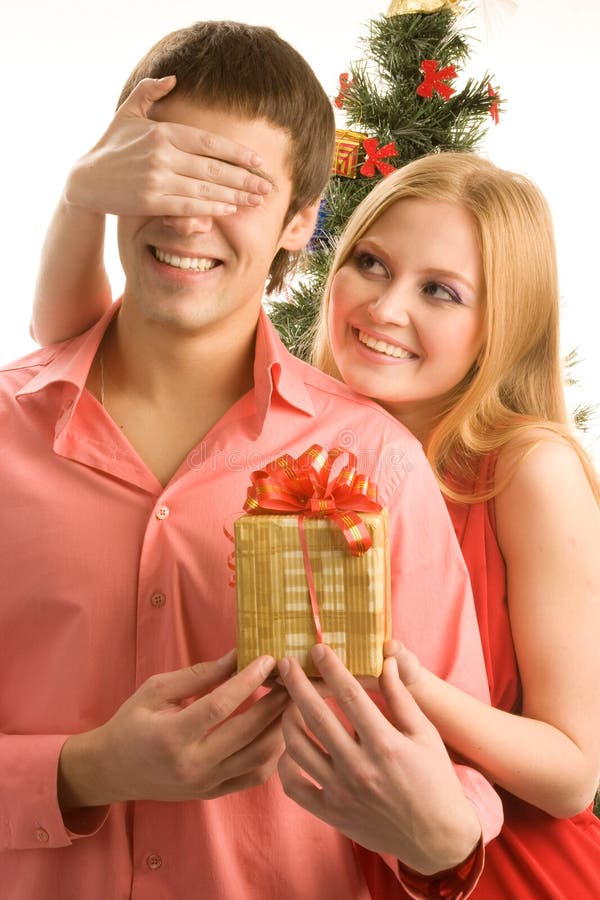 Christmas Surprise stock image. Image of human, cheerful - 27702105