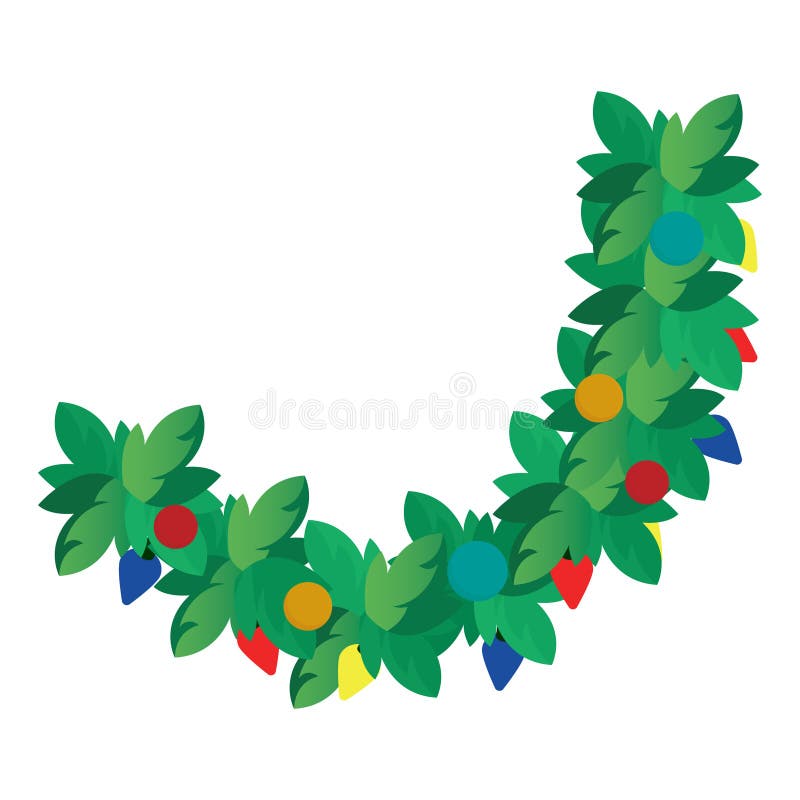 Christmas Swag. Vector Illustration Decorative Design Stock Vector
