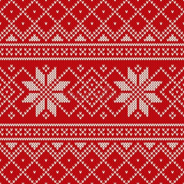Christmas Sweater Design Seamless Knitting Pattern Stock Vector Image 49144523
