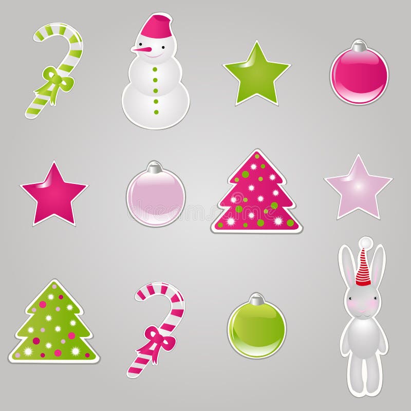 Christmas Symbols And Elements. Vector