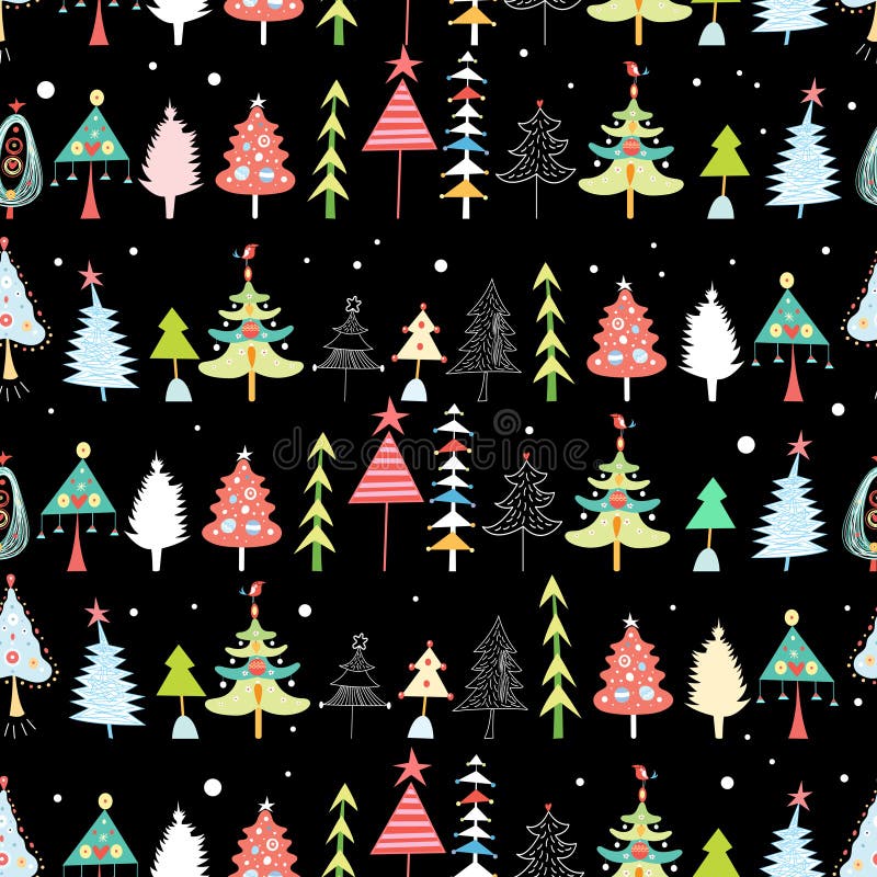 Christmas texture with Christmas trees