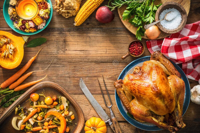 Thanksgiving turkey dinner stock image. Image of food - 127581137