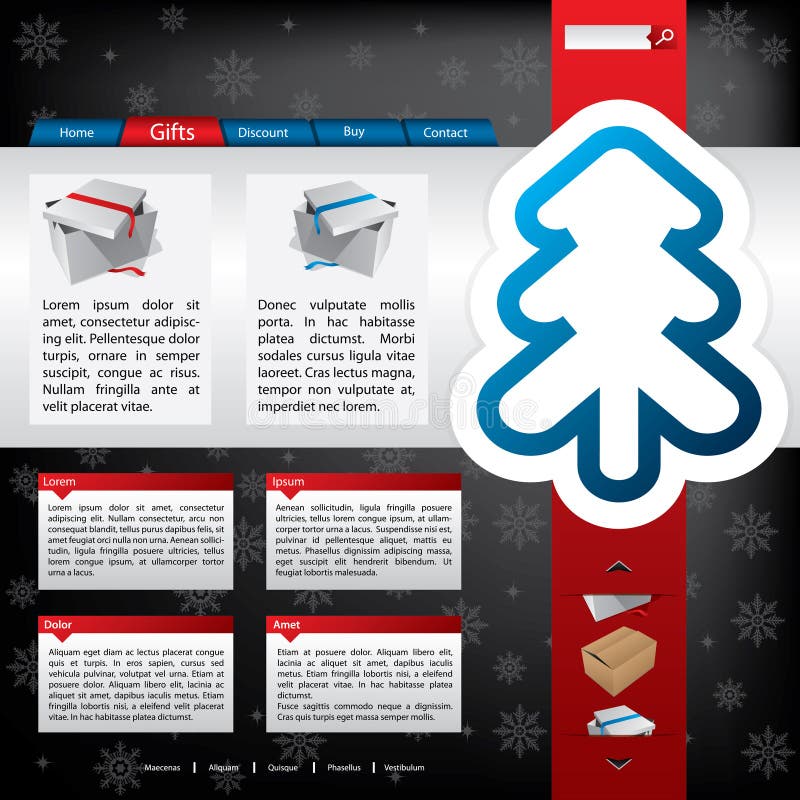 Christmas theme website stock illustration