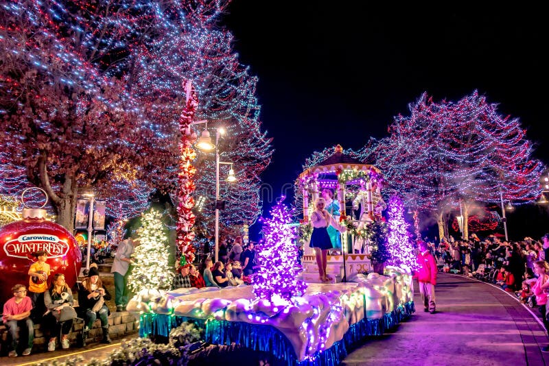 Christmas Time Winterfest Celebration at Carowinds Amusement Park in