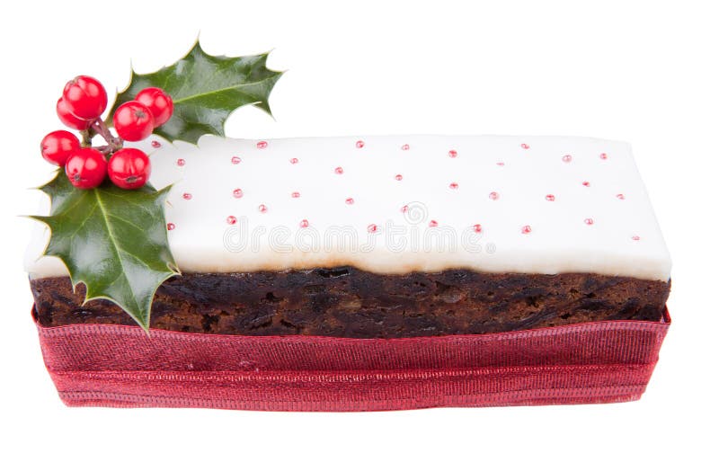 Christmas top iced fruit cake