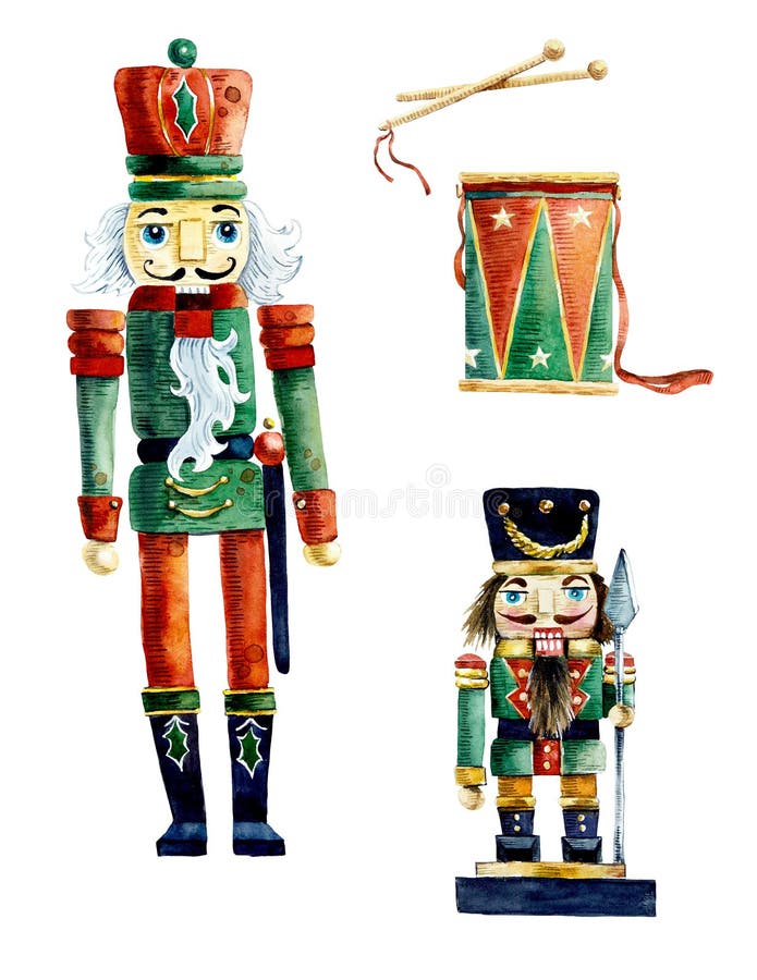 Two Nutcrackers from wood and drum. Two Nutcrackers from wood and drum.