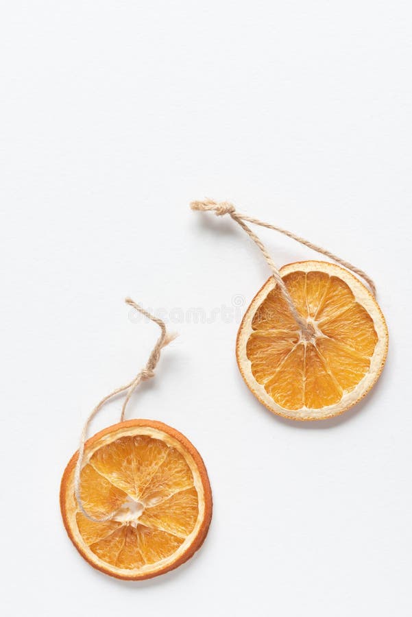 Christmas toys made of dried oranges