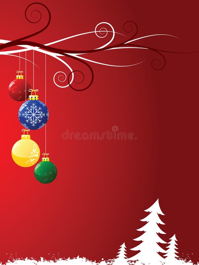 Christmas toys swirls. Vector illustration