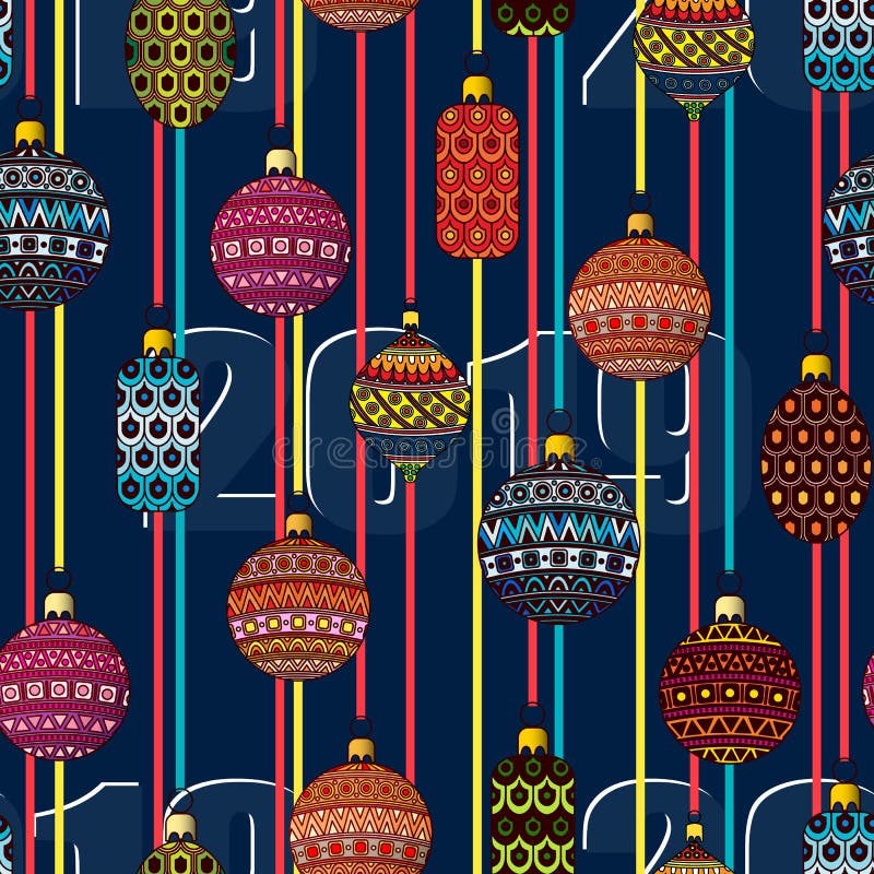 Christmas toys. Festive seamless pattern. Vector illustration. vector illustration Christmas toys. Festive seamless pattern. Vector illustration. vector illustration