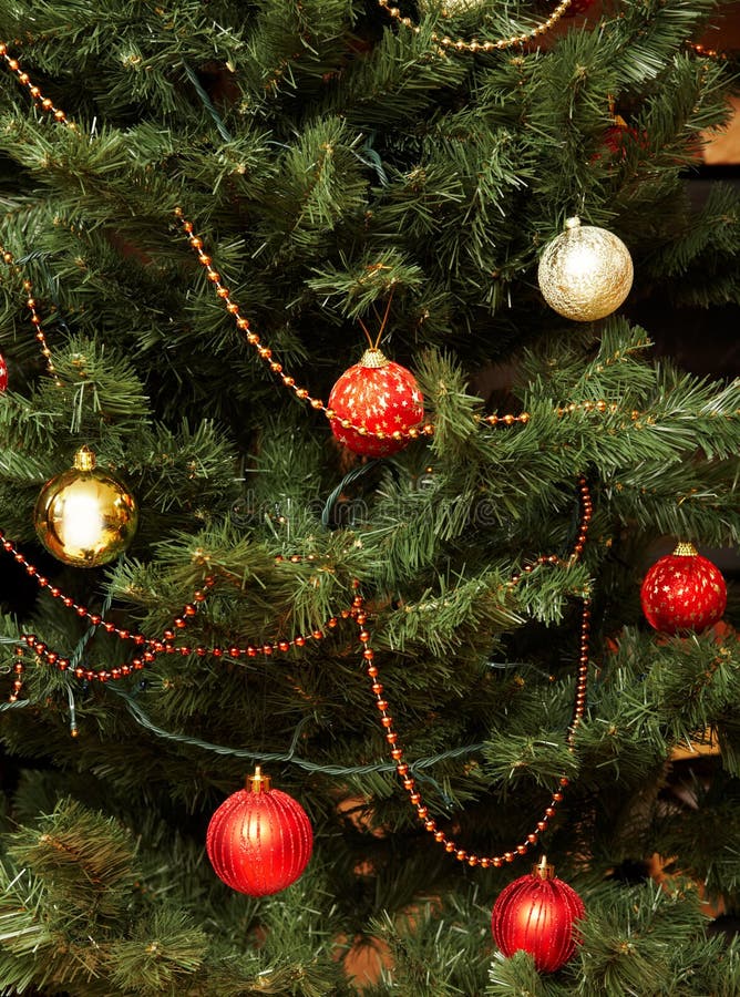 Christmas Tree Decorations Xmas Stock Photo Image of festive, tree