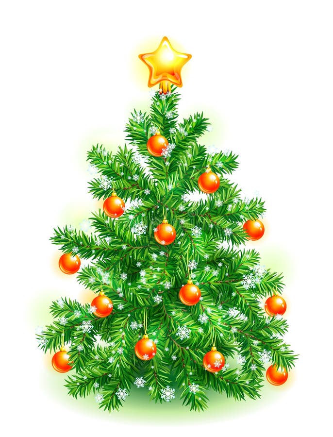 Christmas Tree Watercolor stock illustration. Illustration of ...