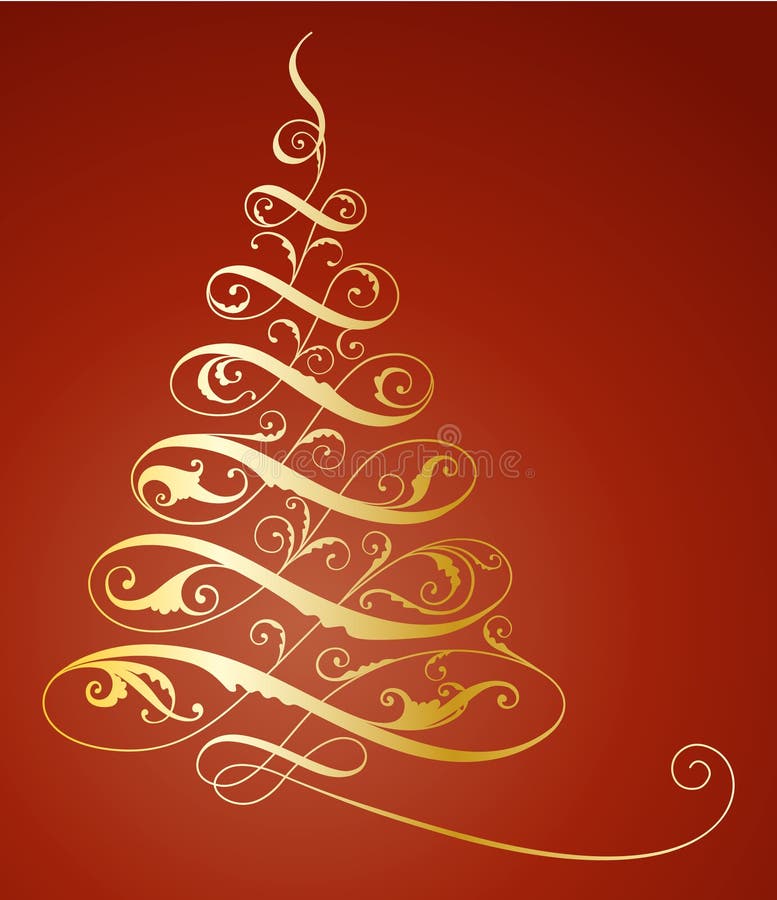 Christmas tree stock vector. Illustration of curve, element - 27333124