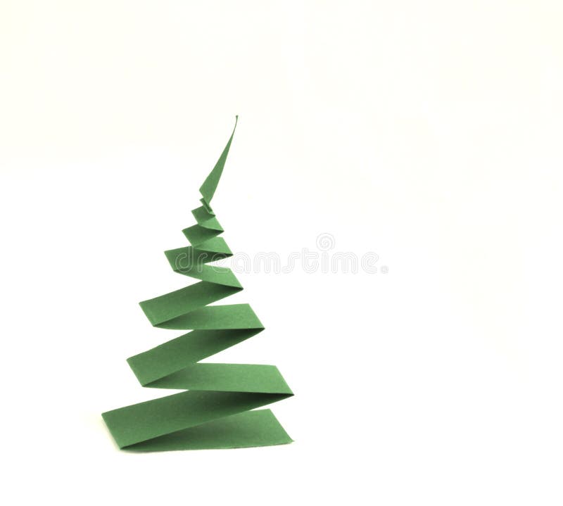 Christmas tree made from paper strips