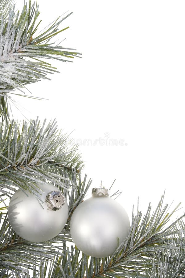 Albero di natale, ramo con le palle di Natale.