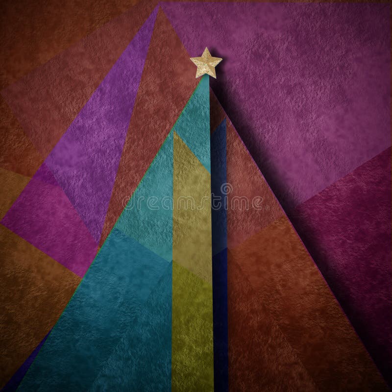 Christmas tree abstract background greeting card