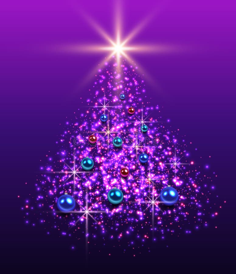 Christmas tree background. stock vector. Illustration of interior